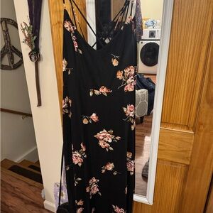 Nine Britton Black Floral Maxi Dress